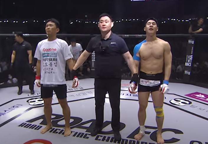 윤형빈vs밴쯔 출처: 유튜브 ROAD FIGHTING CHAMPIONSHIP 