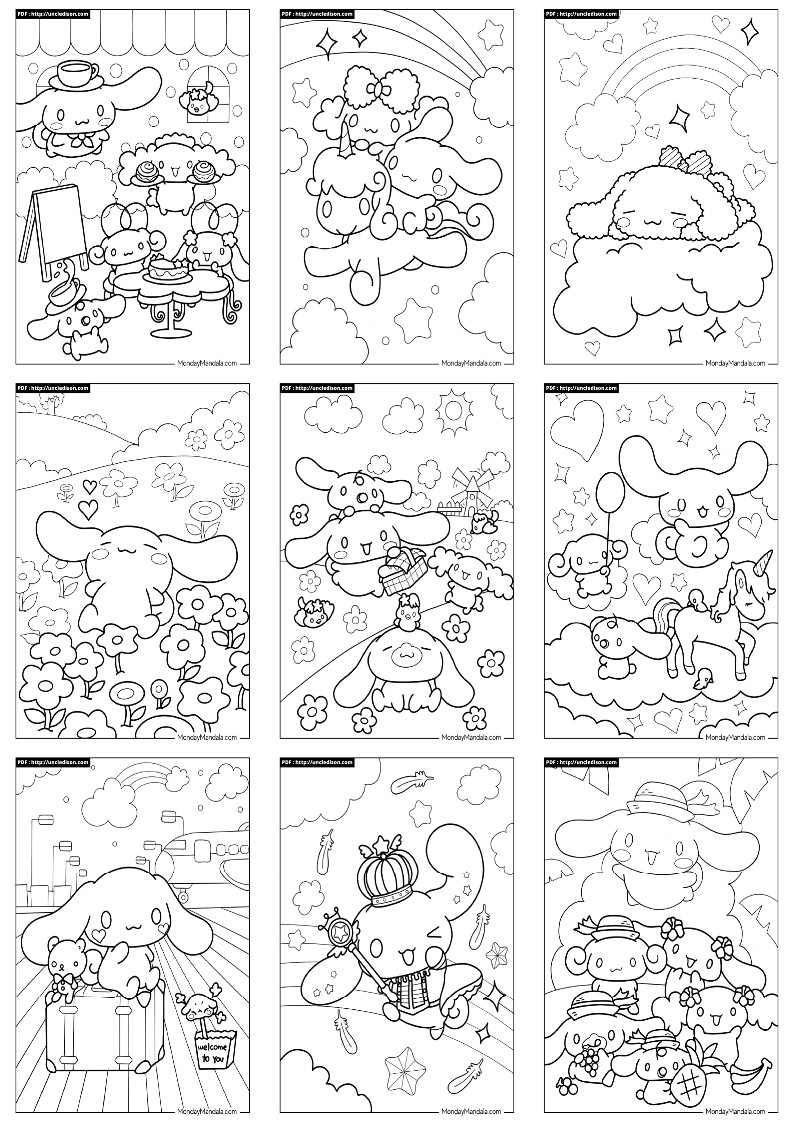 시나모롤 색칠공부 산리오 도안