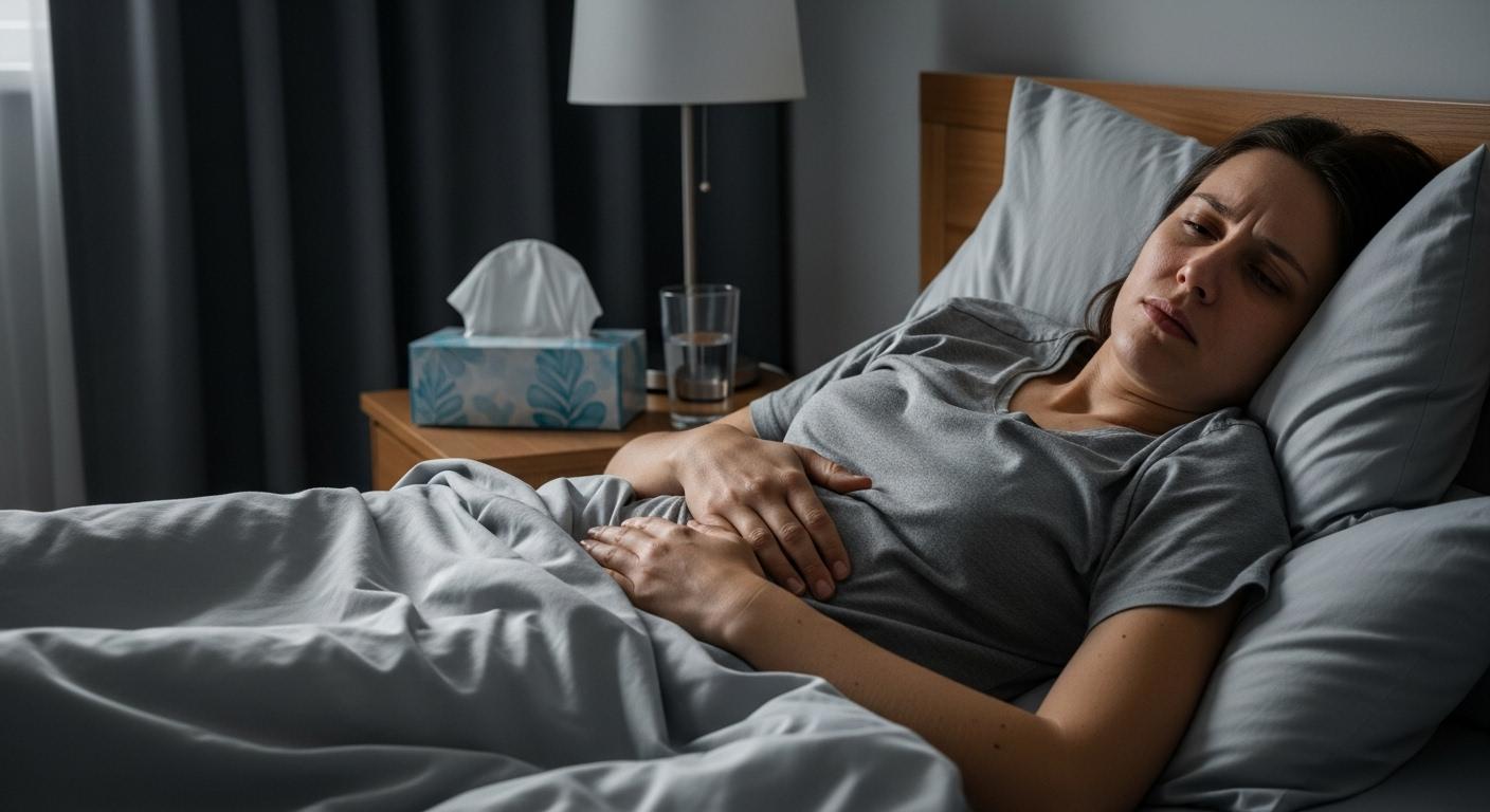 열없는 독감 증상 설사