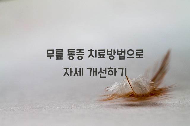 무릎 통증 치료방법