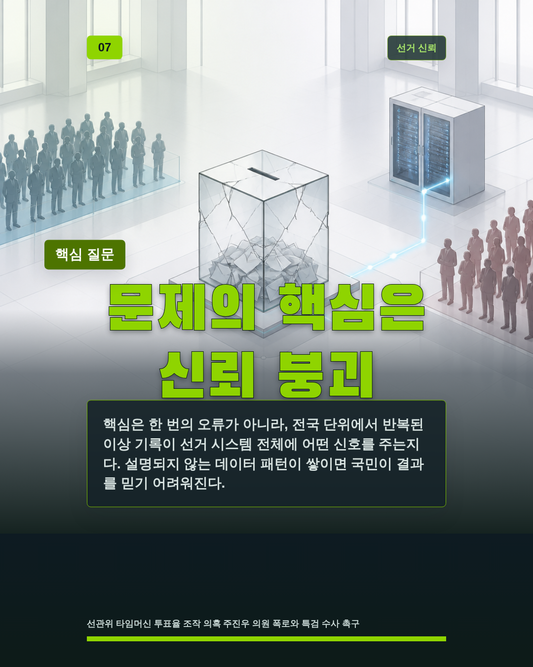 문제의 핵심은 신뢰 붕괴