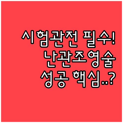 시험관 아기 시술 전 확인해야 할 난..