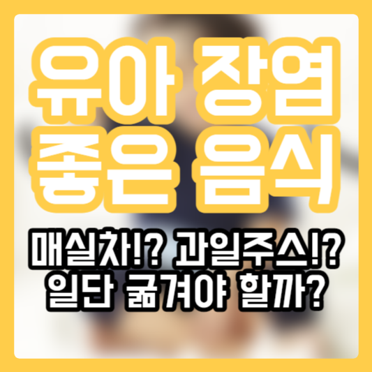 유아 장염에 좋은 음식 - 매실차? 생선!? 과일주스!? 굶어야할까!?