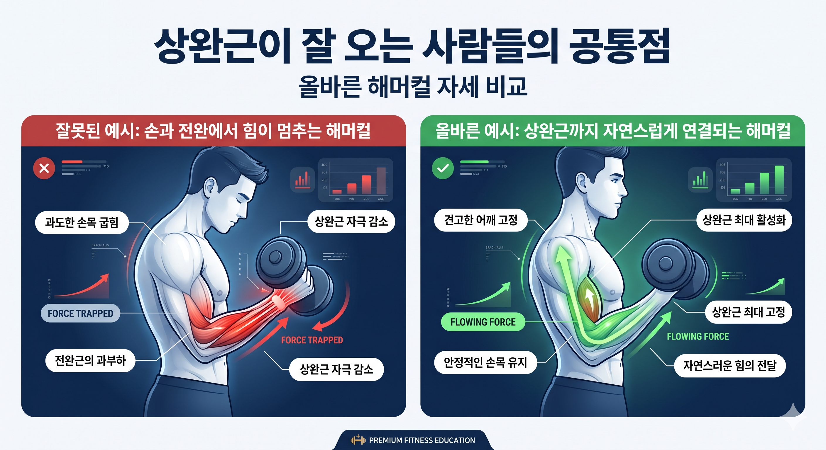 상완근이 잘 오는 사람들의 공통점