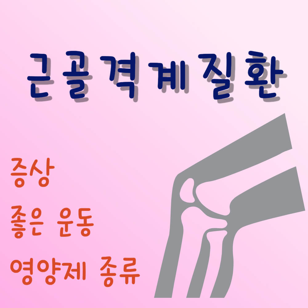 근골격계 질환 증상과 좋은 운동 및 영양제 종류