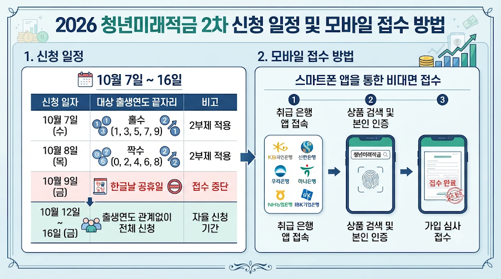 2026 청년미래적금 2차 신청 일정 및 모바일 접수 방법