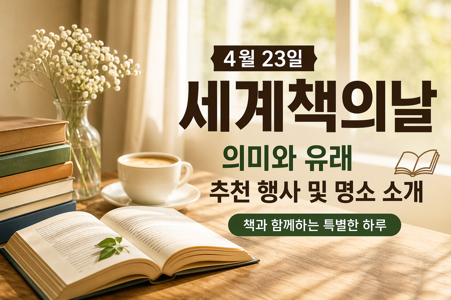 4월 23일 세계책의날 의미와 유래, 추천 행사 및 명소 소개