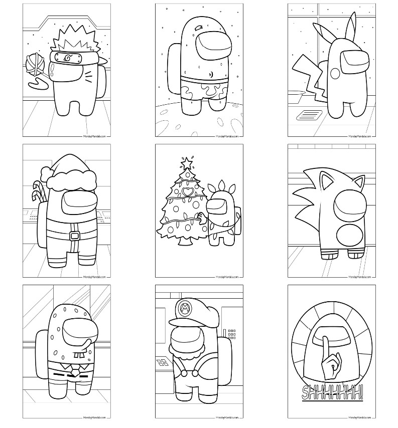 어몽어스 색칠공부 도안