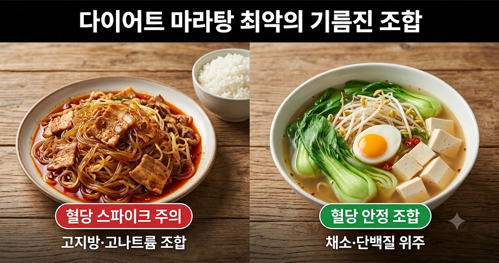 다이어트 마라탕 혈당관리, 기름진 조합 이렇게 바꿔보세요