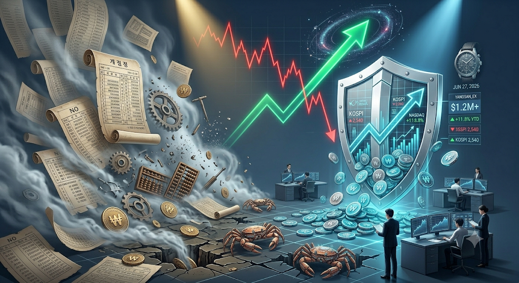 트럼프 2.0 보복 관세 전광판의 충격을 딛고, 갯벌 속 꽃게처럼 숨었다가 전고점을 향해 3배 더 빠르게 튀어나와 진입하는 스마트 머니의 초고속 회복 탄력성 인포그래픽