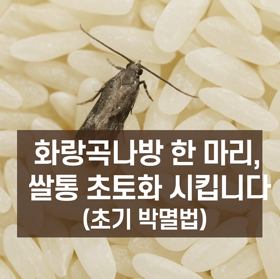 화랑곡나방 한 마리, 쌀통 초토화 시킵니다 (초기 박멸법)