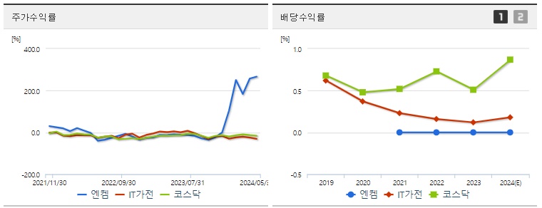 엔켐 주가 배당 수익률