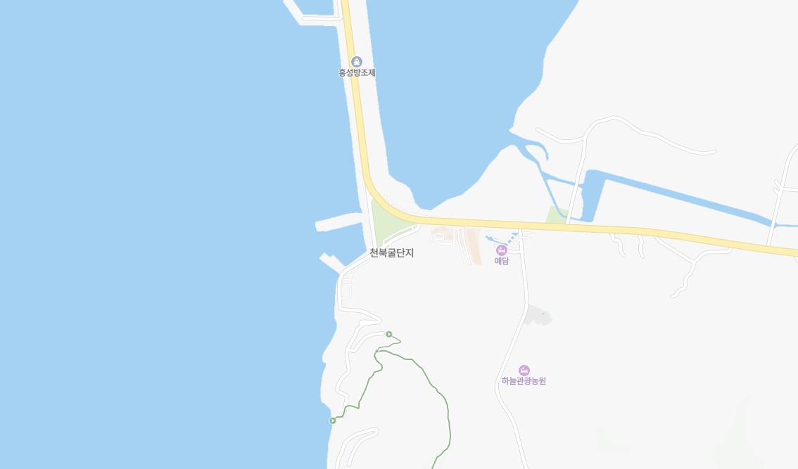 충청남도 보령시 천북면 일대 천북굴단지 지도