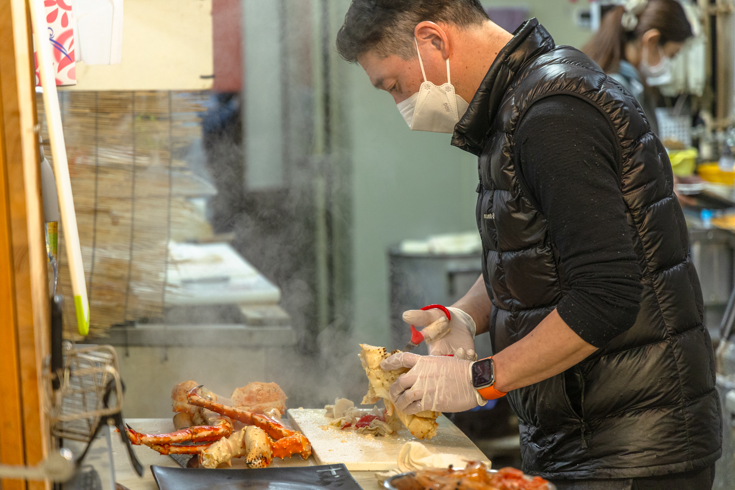 오타루 삼각시장 킹크랩