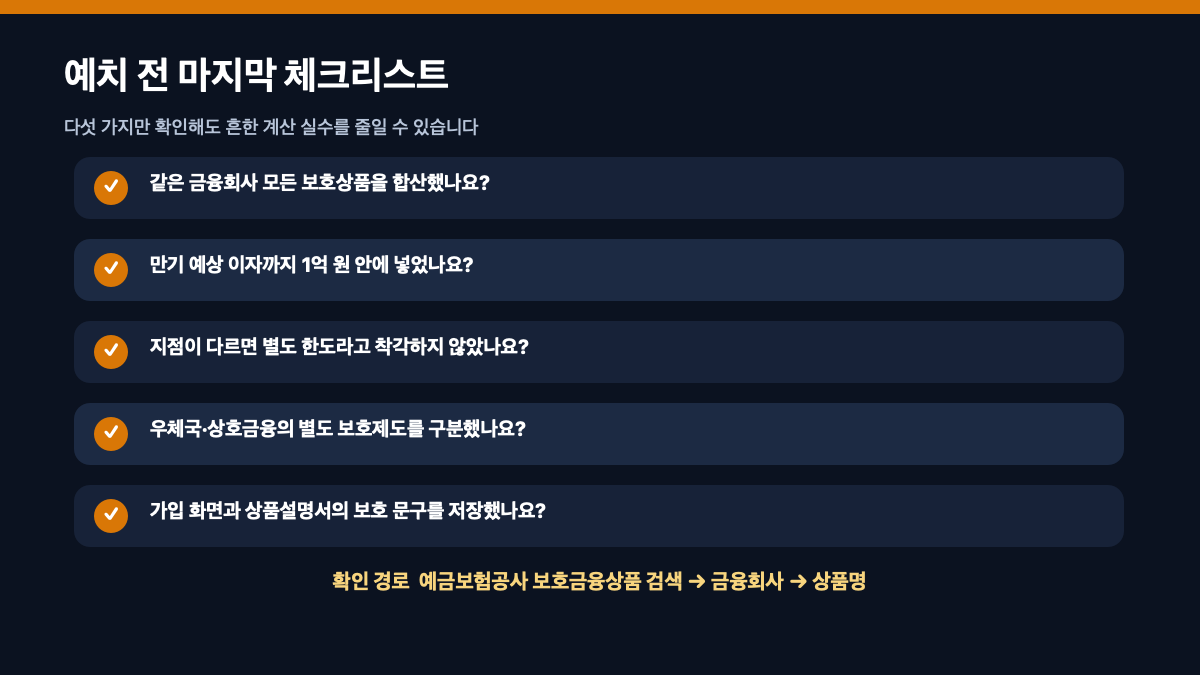 2026 예금자보호 1억 원 한도|은행별 합산·이자 계산·보호상품 확인법 본문 정보 이미지 6