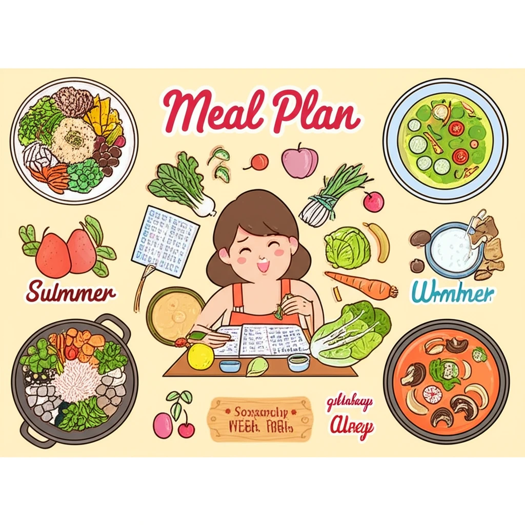 균형 잡힌 다이어트: 계절에 따른 영..