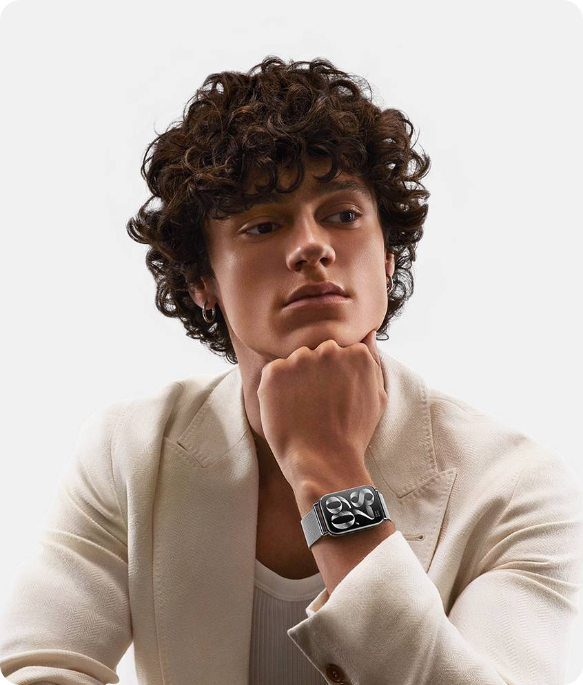 미밴드8프로 남자 착용 모델