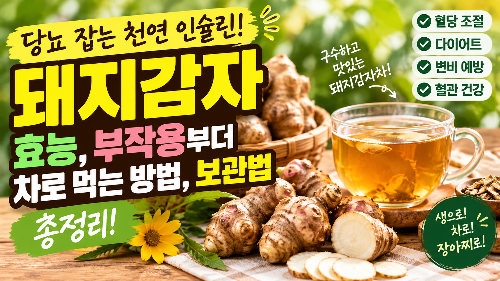 돼지감자의 효능,먹는방법,보관법 총정리