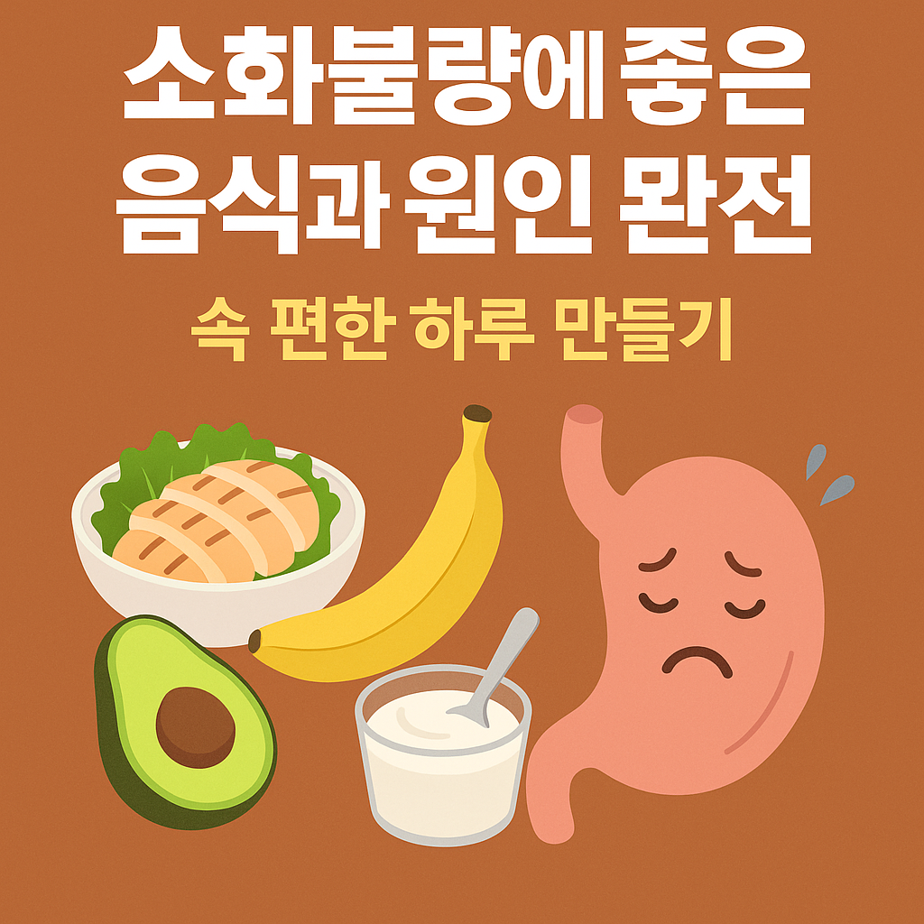 소화불량의 원인과 좋은 음식