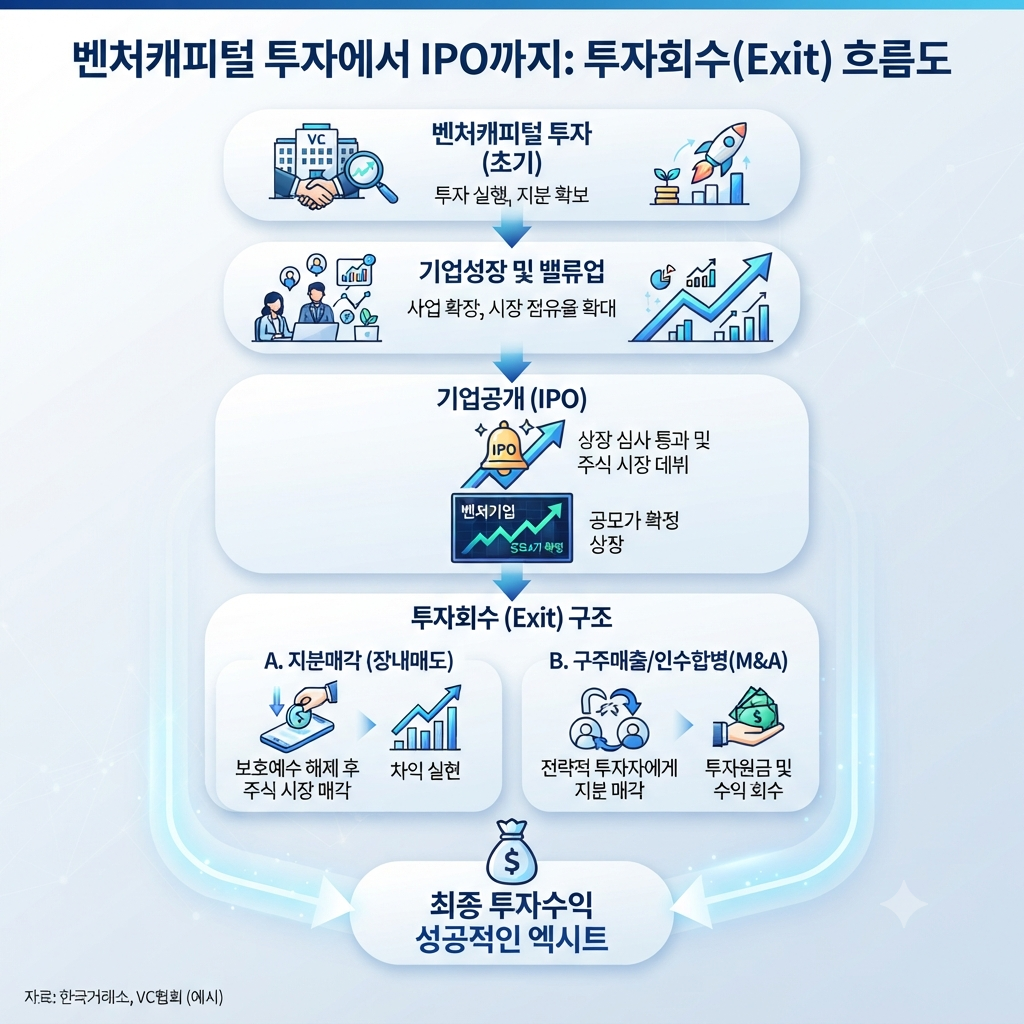 벤처캐피털 투자기업 IPO와 투자회수 구조