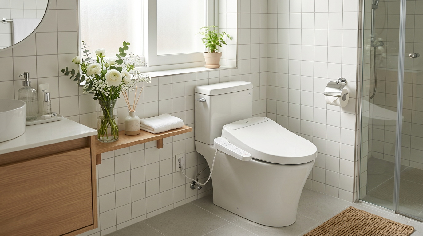 필터없는 비데 추천 방수비데 욕실 설치 완성 이미지