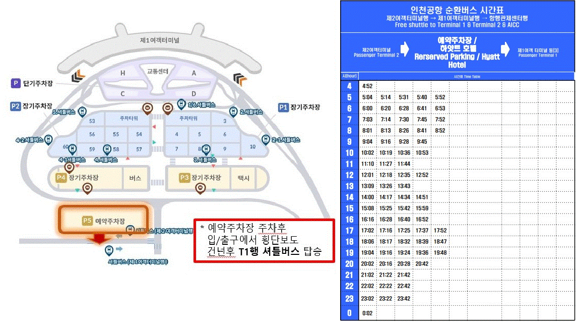인천공항 예약주차장 셔틀