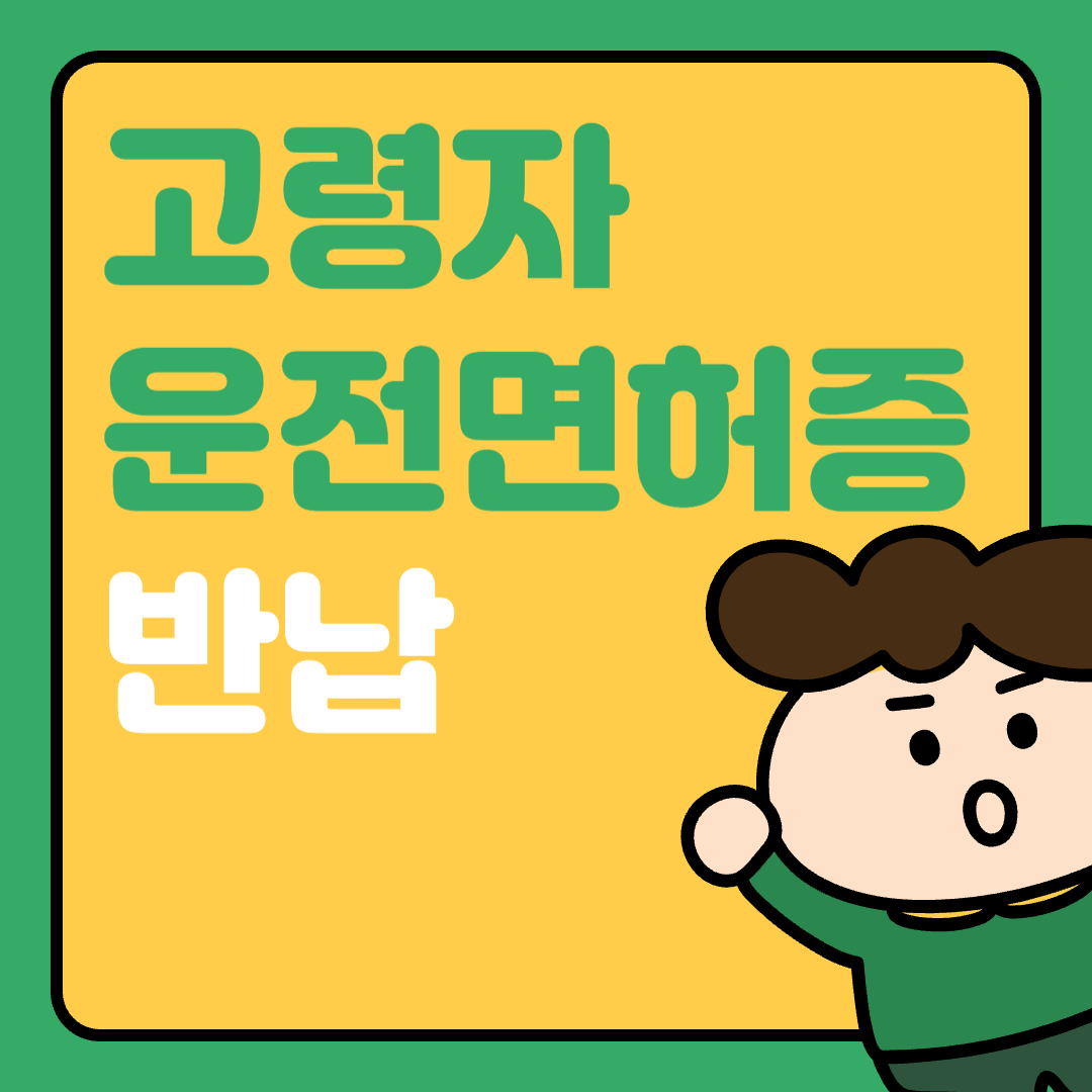 고령자 운전면허증 반납