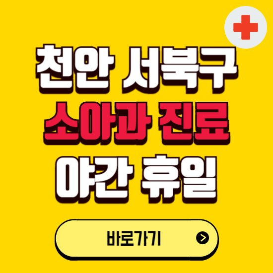 천안시 서북구 야간 소아과 진료병원 찾기 ❘ 24시 일요일 주말 연휴 응급진료 추천 잘하는 곳