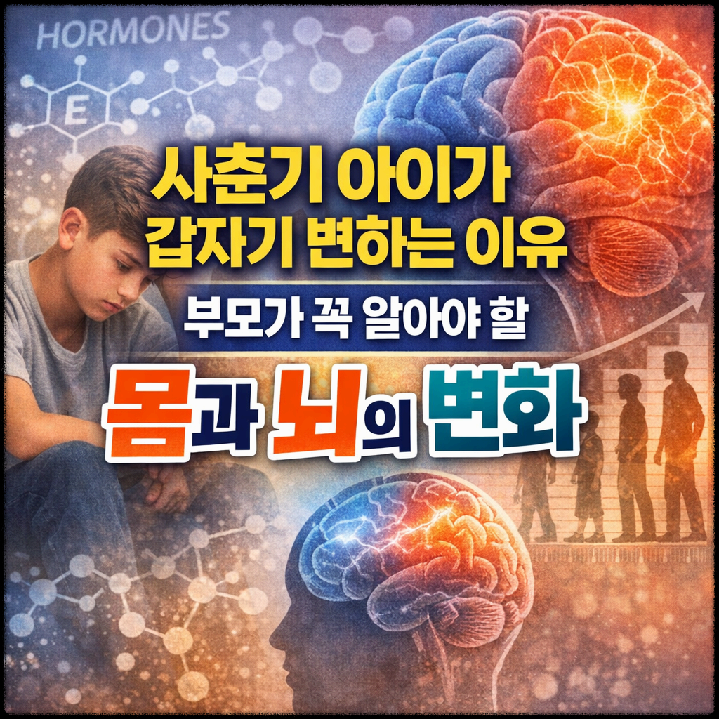 사춘기 아이가 갑자기 변하는 이유, 부모가 꼭 알아야 할 몸과 뇌의 변화