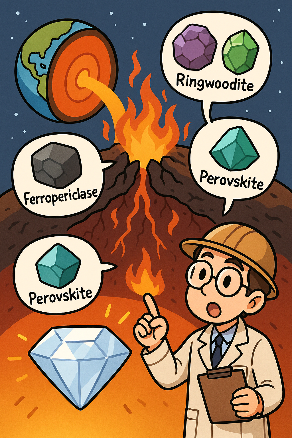 지구 깊은 곳의 비밀 맨틀과 핵 속 광물들