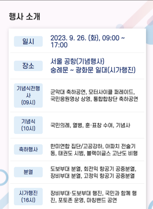 국군의날 에어