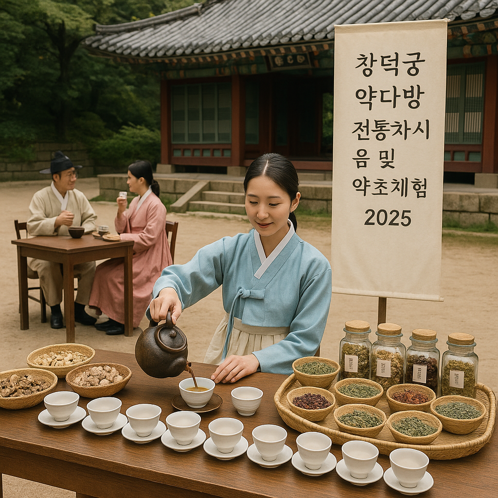 2025 창덕궁 약다방 전통약차 체험 이미지 - 궁온차, 장생차, 청온차, 오미자차 소개