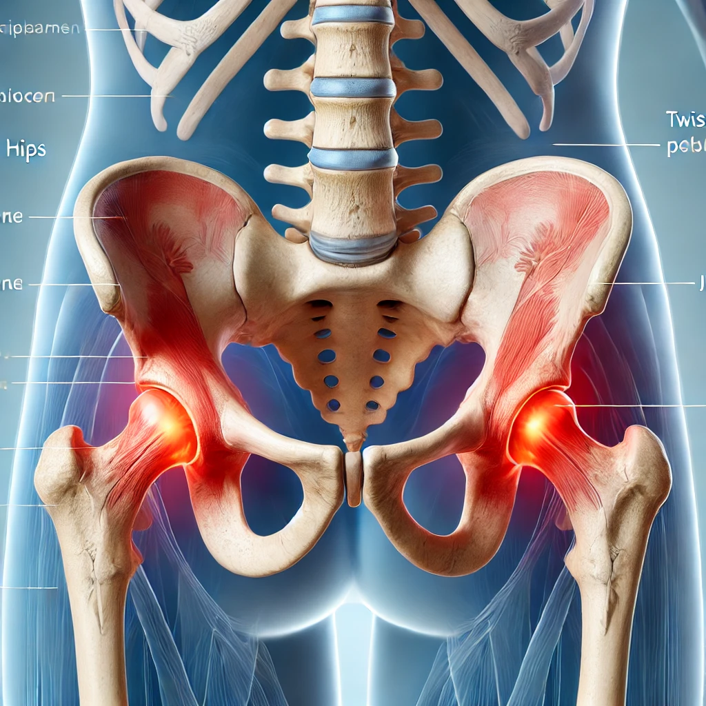 허리통증의 원인이 골반이 문제였다는 사진