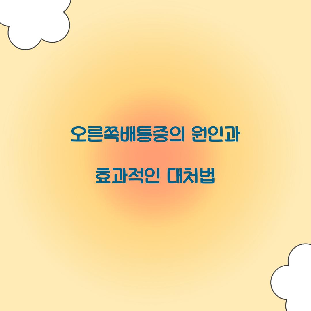오른쪽배통증