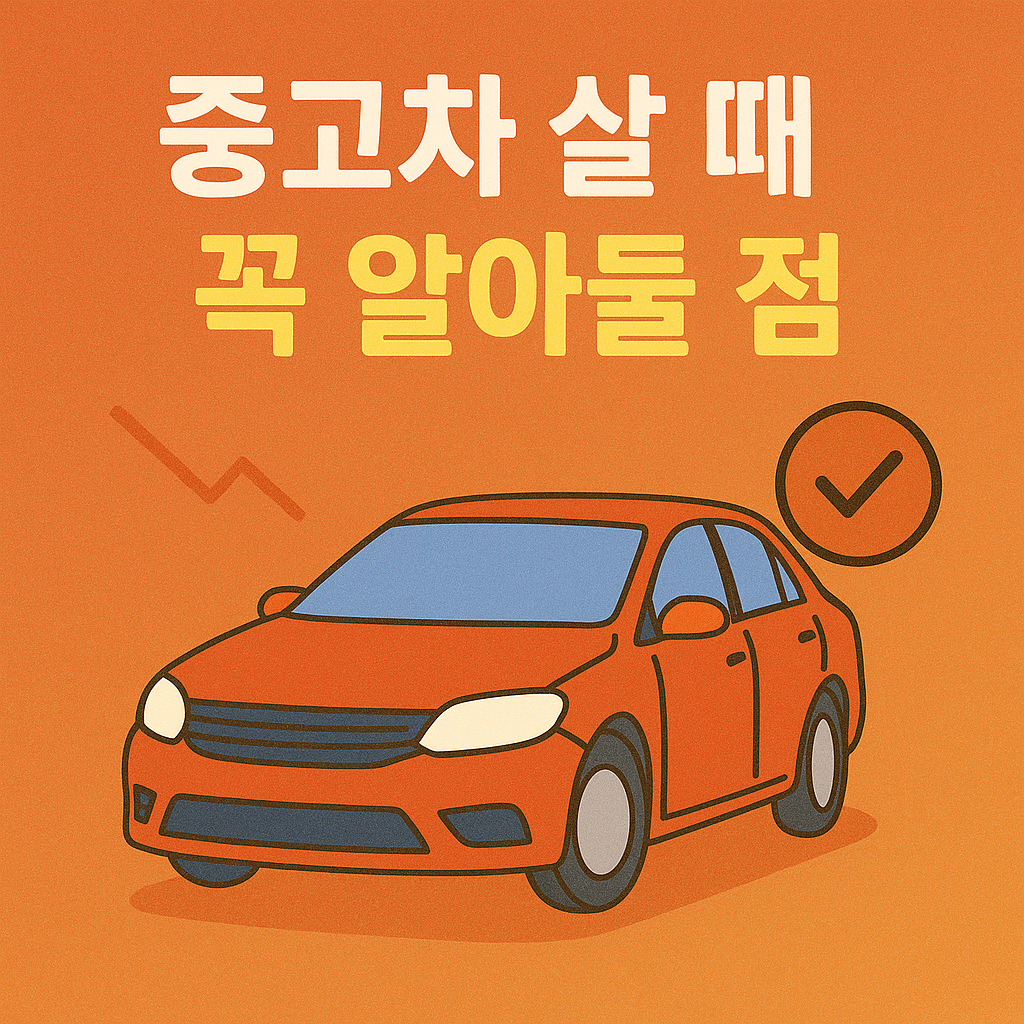 중고차 주의사항