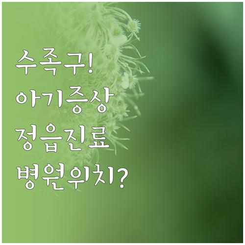 아이 수족구 증상 체크와 정읍 지역 ..