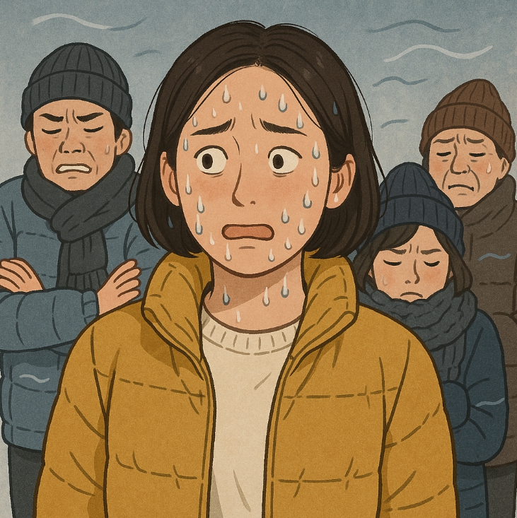 식은땀 관련 자료 사진