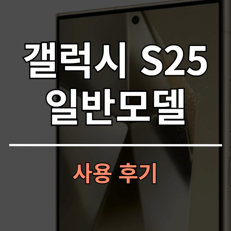 갤럭시 S25 일반 모델 사용 후기