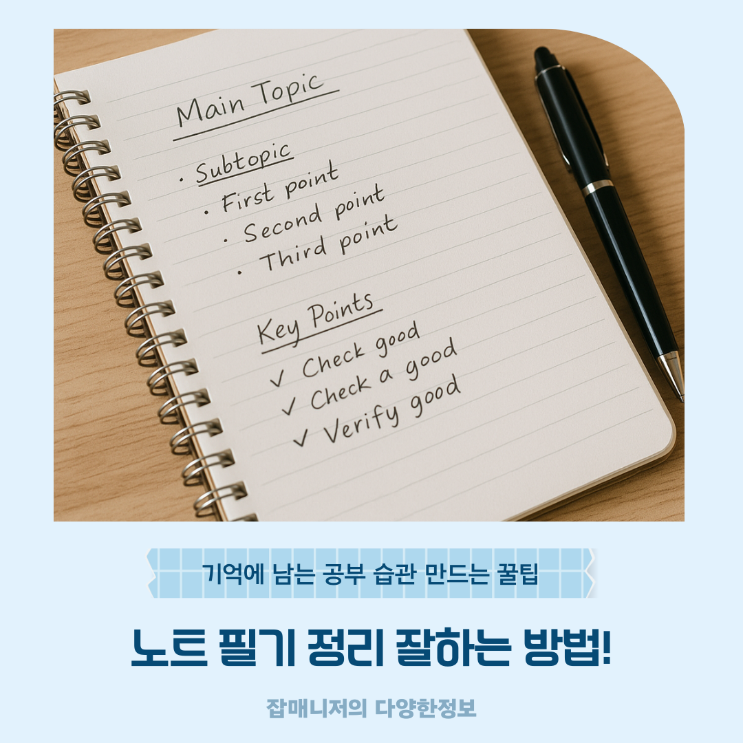 노트 필기 정리 잘하는 방법! 기억에 남는 공부 습관 만드는 꿀팁