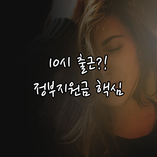 고용24 활용한 10시 출근제 신청 ..