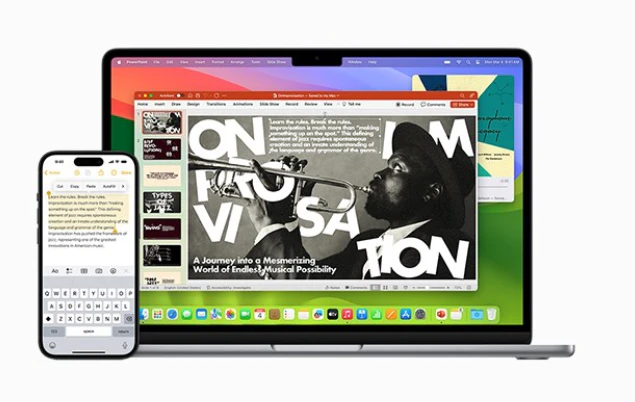 맥북 에어와 아이폰 사진