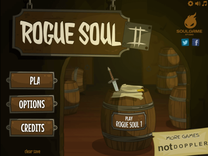 로그소울2-플래시게임-메인-화면