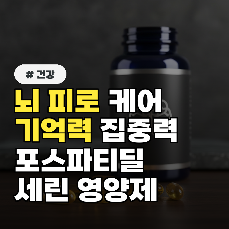 두뇌 피로, 기억력 집중력 케어, 프리미엄 포스파티딜세린 건강기능식품