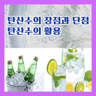 탄산수의 장점과 단점 탄산수 활용