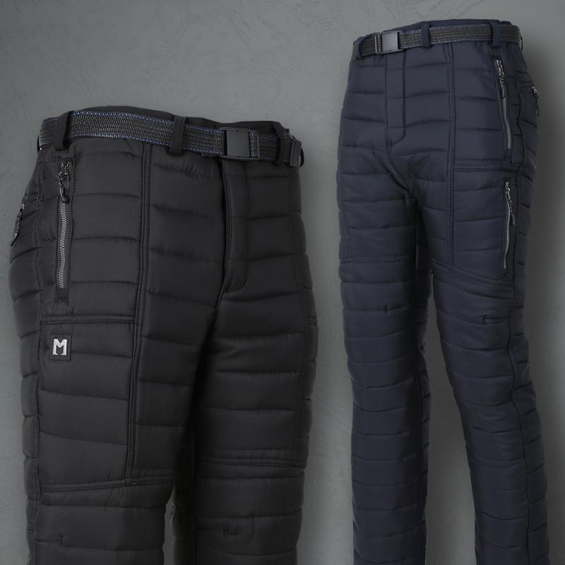 겨울 남자 작업복바지 솜 건빵 등산복바지 남성 기모 패딩바지 오토바이 배달 방한 팬츠