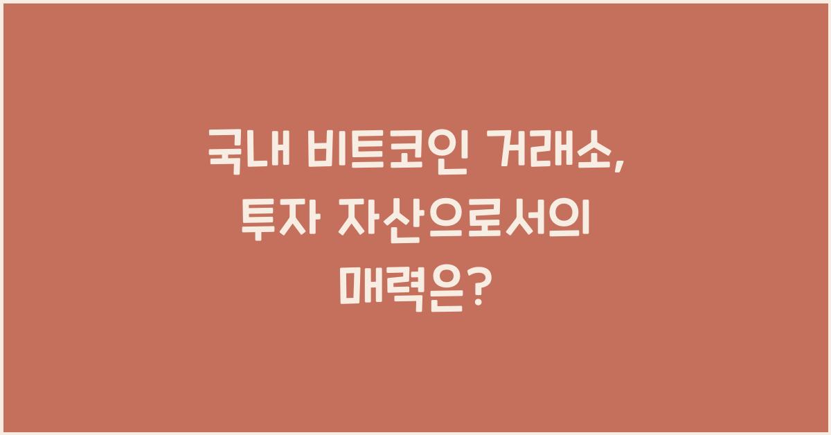 국내 비트코인 거래소