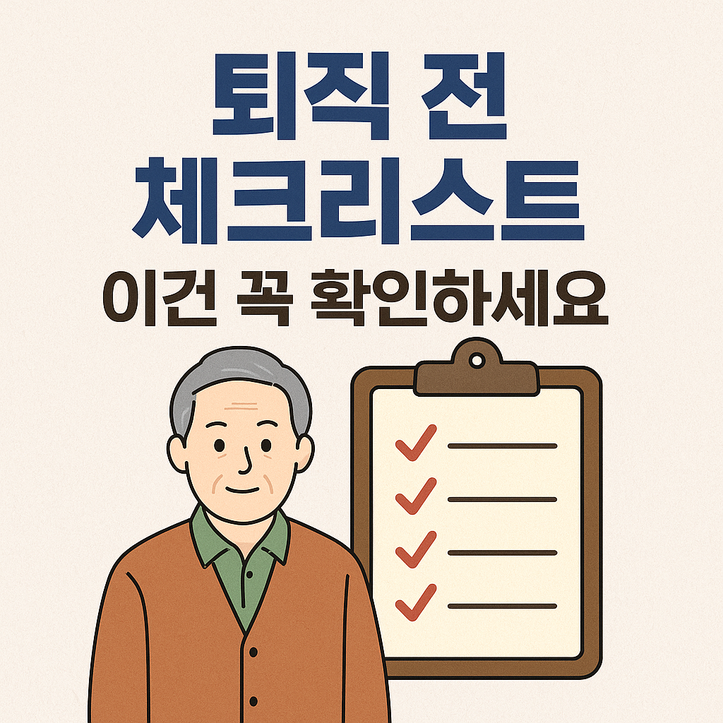 퇴직 전 체크리스트 관련 사진