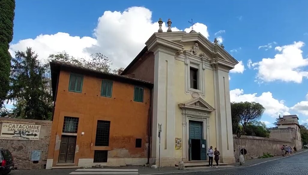 고대 로마 도로 아피아 가도에 위치한 도미네 쿠오바디스 성당