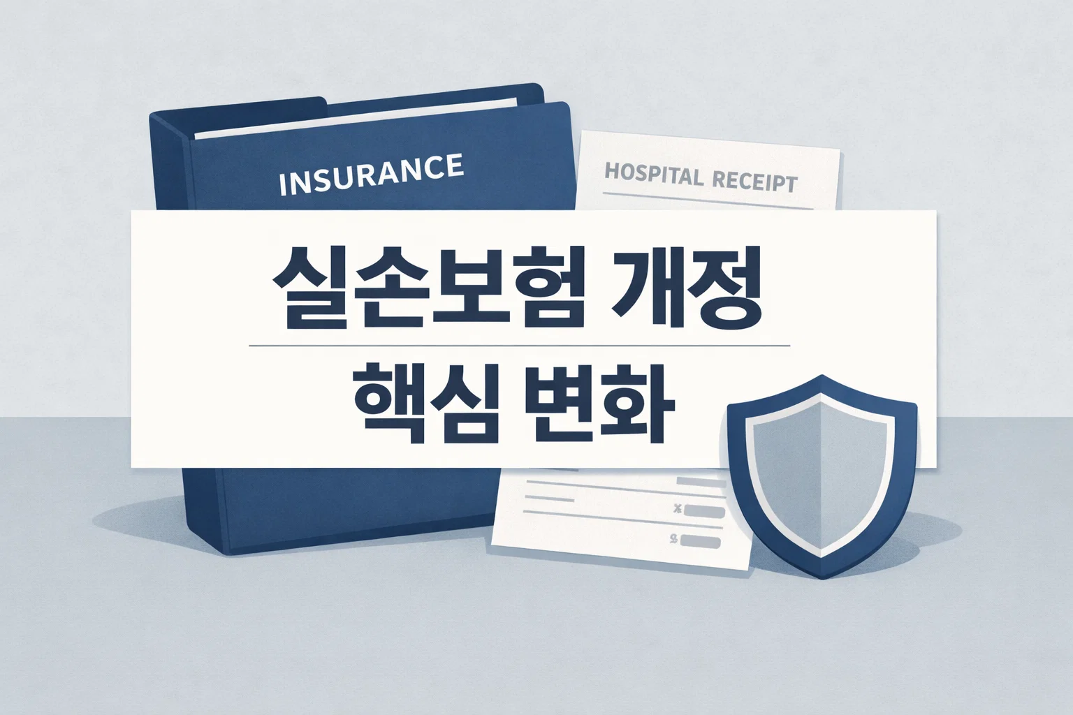 실손보험 개정 전&middot;후 변화 비교표에서 바뀐 보장 구조와 확인 포인트를 처음부터 이해하도록 정리한 이미지