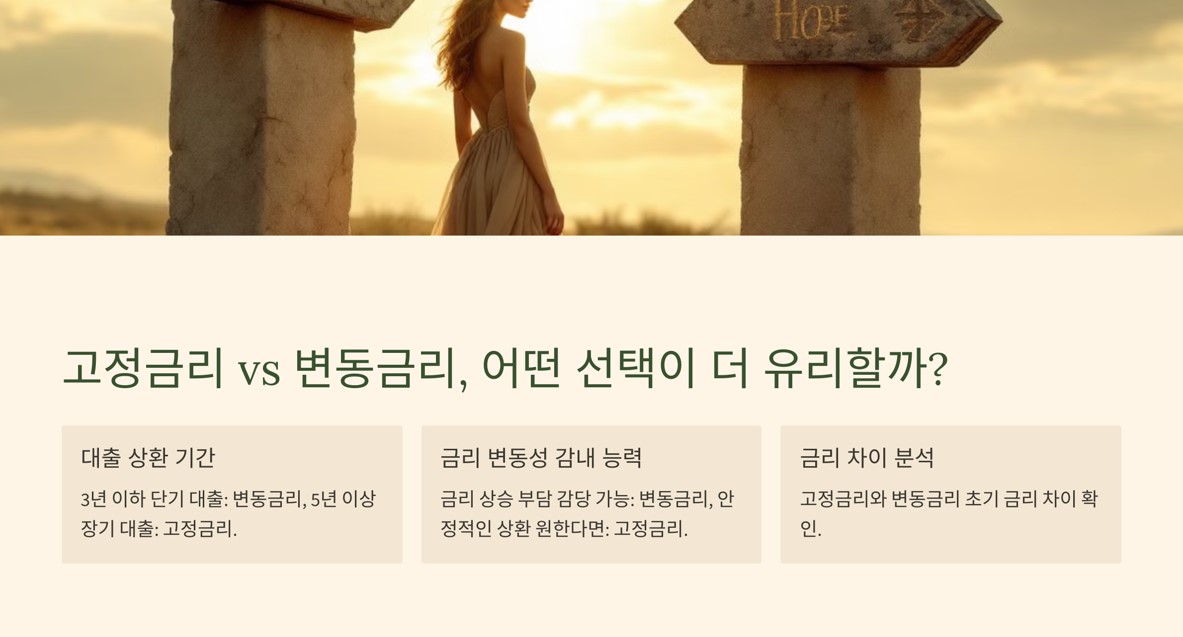고정금리와 변동금리 유리한 선택 사진